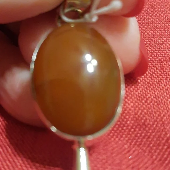 NEW Sterling silver carnelian pendant - Picture 7 of 7
